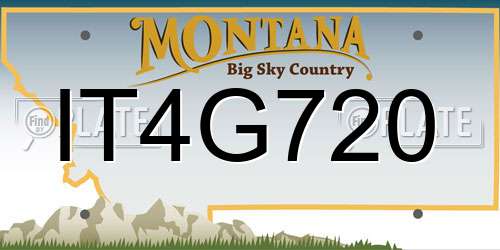 IT4G720 Montana License Plate