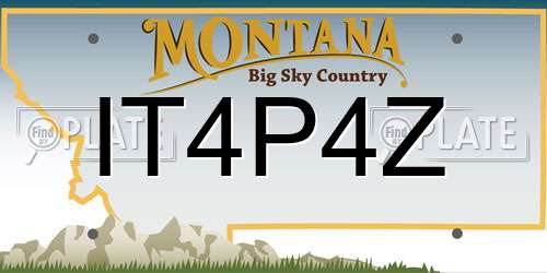 IT4P4Z Montana License Plate