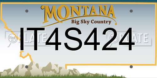 IT4S424 Montana License Plate