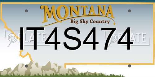 IT4S474 Montana License Plate