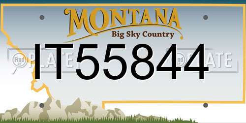 IT55844 Montana License Plate