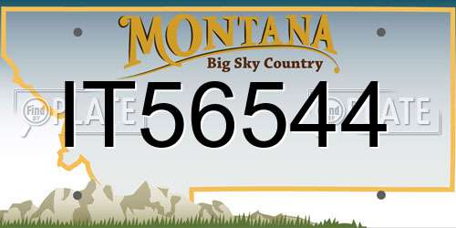 IT56544 Montana License Plate