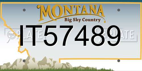 IT57489 Montana License Plate
