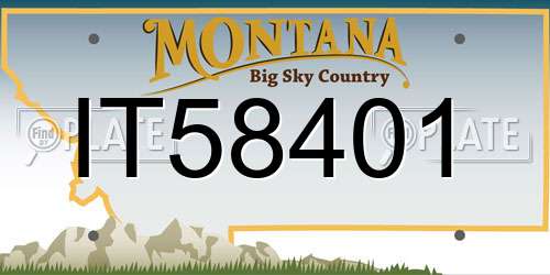 IT58401 Montana License Plate