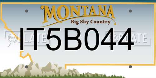 IT5B044 Montana License Plate