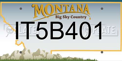 IT5B401 Montana License Plate
