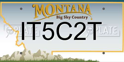 IT5C2T Montana License Plate