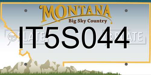 IT5S044 Montana License Plate