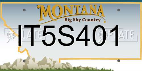 IT5S401 Montana License Plate
