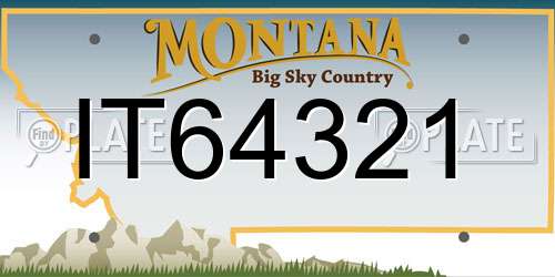 IT64321 Montana License Plate