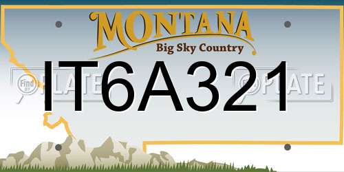IT6A321 Montana License Plate