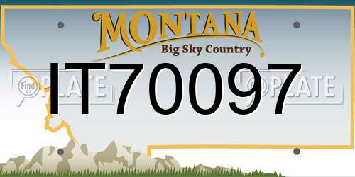 IT70097 Montana License Plate