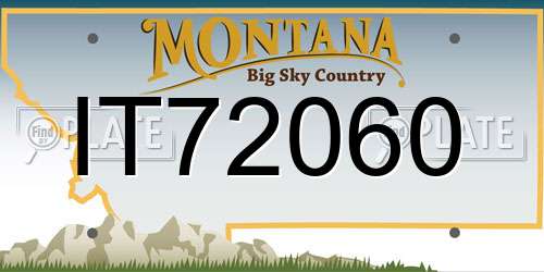 IT72060 Montana License Plate