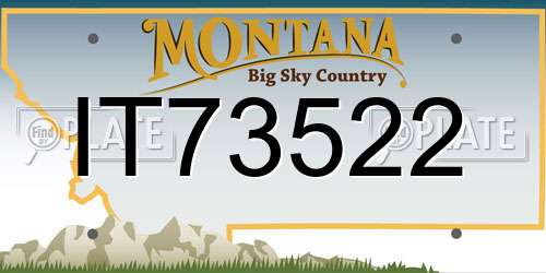 IT73522 Montana License Plate