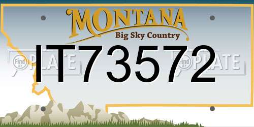 IT73572 Montana License Plate