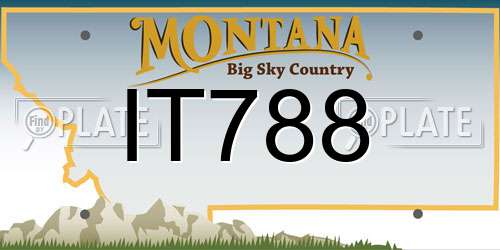 IT788 Montana License Plate