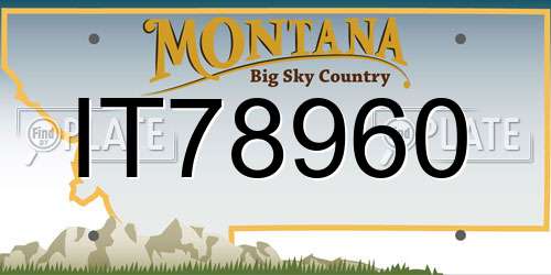 IT78960 Montana License Plate