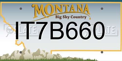 IT7B660 Montana License Plate