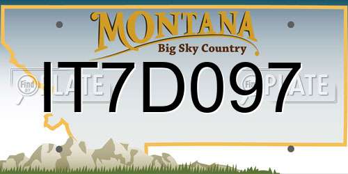 IT7D097 Montana License Plate