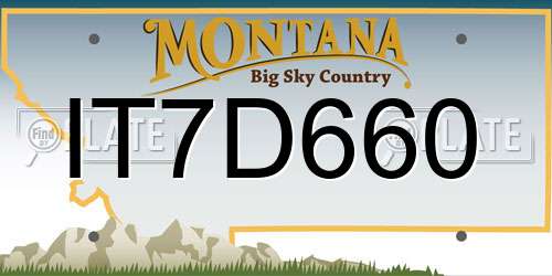 IT7D660 Montana License Plate