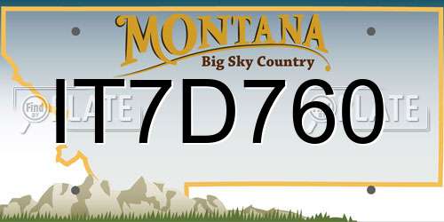 IT7D760 Montana License Plate
