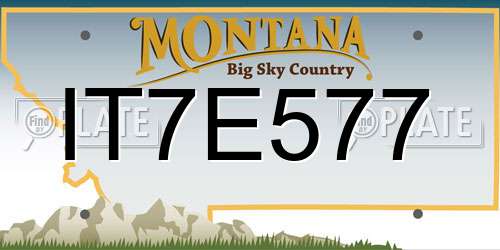 IT7E577 Montana License Plate