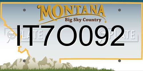 IT7O092 Montana License Plate