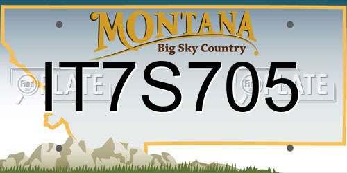 IT7S705 Montana License Plate