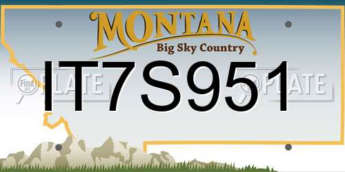 IT7S951 Montana License Plate