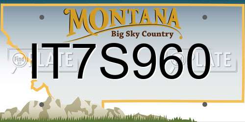 IT7S960 Montana License Plate