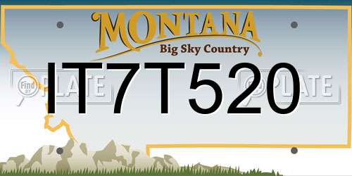 IT7T520 Montana License Plate