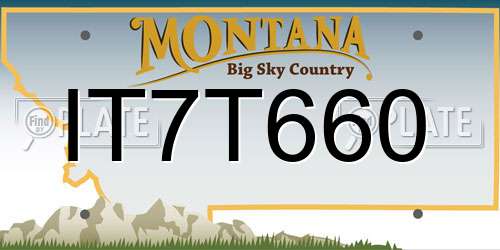 IT7T660 Montana License Plate