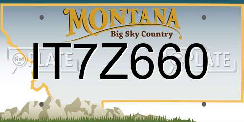 IT7Z660 Montana License Plate