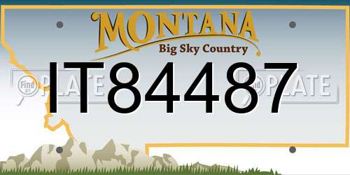 IT84487 Montana License Plate