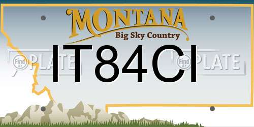 IT84CI Montana License Plate