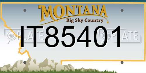 IT85401 Montana License Plate