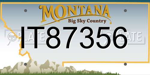 IT87356 Montana License Plate