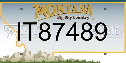IT87489 Montana License Plate