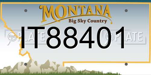 IT88401 Montana License Plate