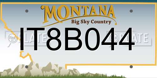 IT8B044 Montana License Plate