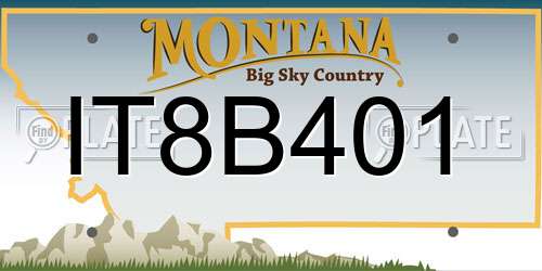 IT8B401 Montana License Plate