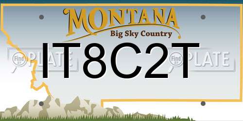 IT8C2T Montana License Plate