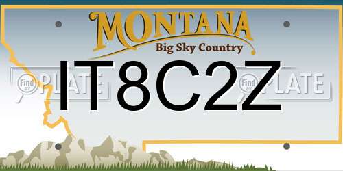 IT8C2Z Montana License Plate