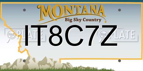 IT8C7Z Montana License Plate