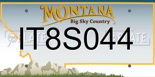 IT8S044 Montana License Plate