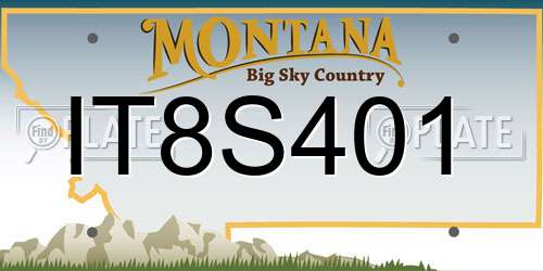 IT8S401 Montana License Plate