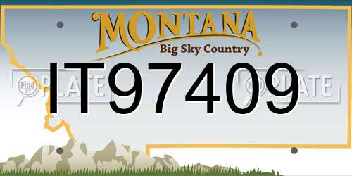 IT97409 Montana License Plate