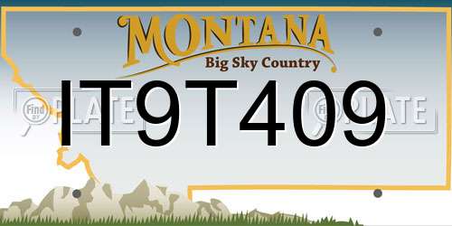 IT9T409 Montana License Plate