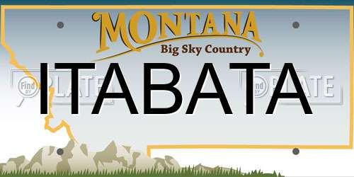ITABATA Montana License Plate