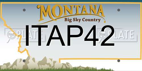 ITAP42 Montana License Plate